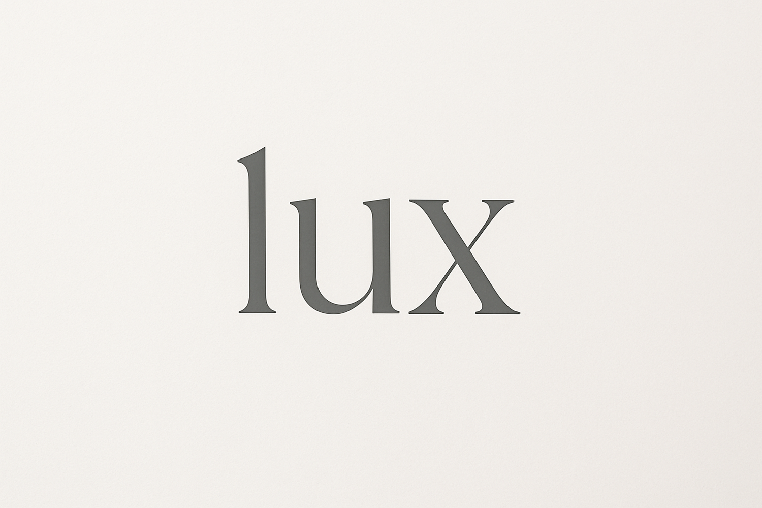 A plain image that says lux for my wellness company